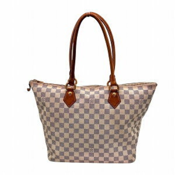 Louis Vuitton White Shoulder ya MM Azur Damier Bag - Picture 1 of 8